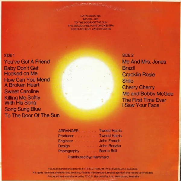 Album cover for To The Door Of The Sun by Melbourne Pops Orchestra, The Conducted By Tweed Harris