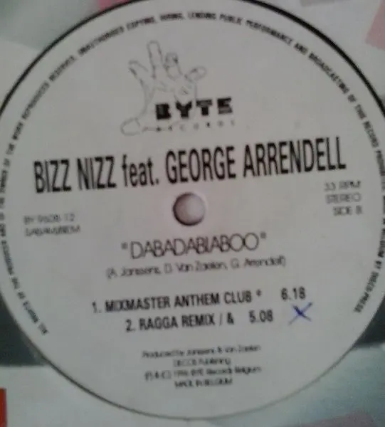 Bizz Nizz - Dabadabiaboo, Electronic, Euro House, 1996 - Byte Records, Belgium, Vinyl 1x 12", Maxi-Single