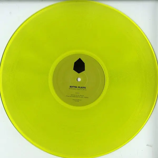 Bottin - Plastic, Electronic, Disco, House, Italo-Disco, 2013 - Tin, Italy, Vinyl 1x 12", 45 RPM, Limited Edition Lime Yellow