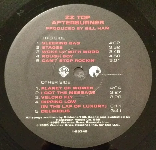 Album cover for Afterburner by ZZ Top