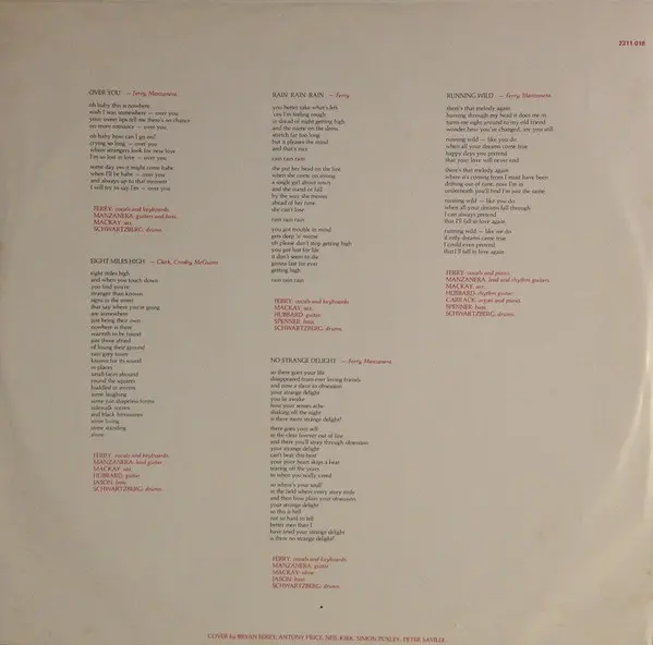 Roxy Music - Flesh + Blood, Rock, Art Rock, Pop Rock, 1980 - EG, Australia, Vinyl 1x LP, Album