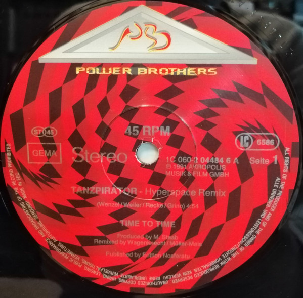 Time To Time - Tanzpirator (Hyperspace Remix), Electronic, Techno, 1991 - EMI Electrola, Germany, Vinyl 1x 12"