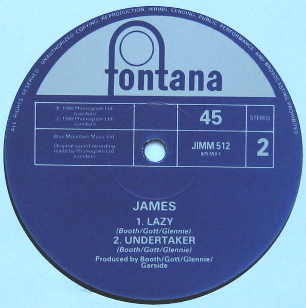 James - How Was It For You?, Pop, Indie Rock, 1990 - Fontana, UK, Vinyl 1x 12", Limited Edition, 45 RPM