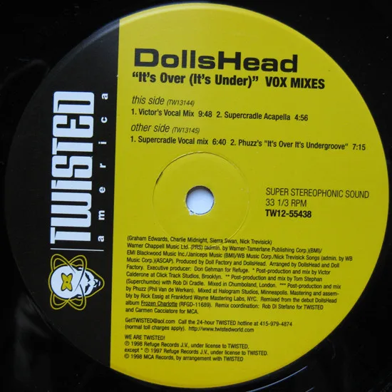 Album cover for It's Over (It's Under) (The Vocal Mixes) by DollsHead