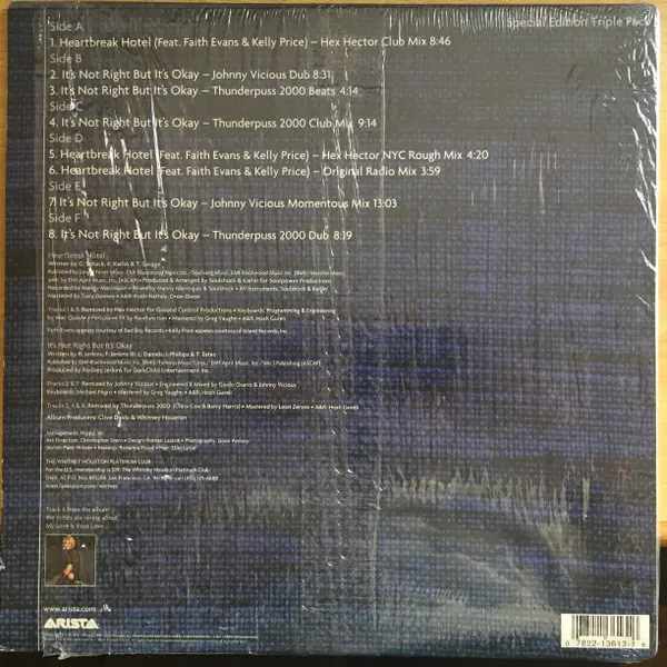 Whitney Houston Feat. Faith Evans & Kelly Price - Heartbreak Hotel / It's Not Right But It's Okay (The Dance Mixes), Electron