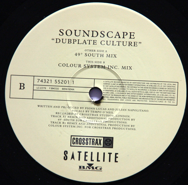 Soundscape (6) - Dubplate Culture, Electronic, Acid, Speed Garage, UK Garage, 1997 - Satellite (11), Europe, Vinyl 1x 12", 45