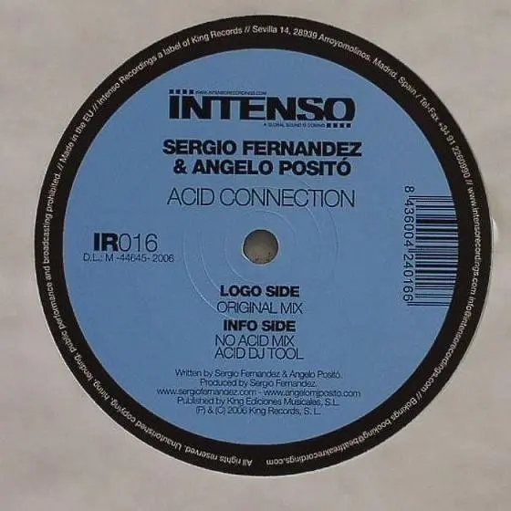 Sergio Fernandez & Angelo Posito - Acid Connection, Electronic, Progressive House, Tribal, 2006 - Intenso Recordings, Spain, 