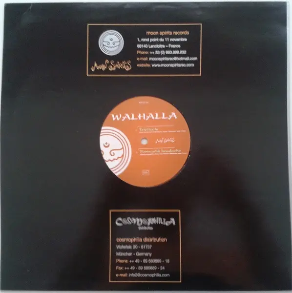 Walhalla - Triplicate / Formantik Headache, Electronic, Psy-Trance, 2001 - Moon Spirits Records, France, Vinyl 1x 12"