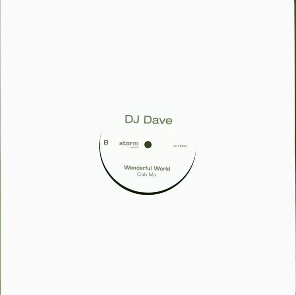 DJ Dave (2) - Wonderful World, Electronic, Trance, 2003 - Storm Records, Germany, Vinyl 1x 12"