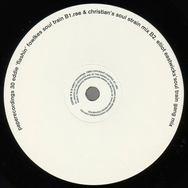 Eddie Fowlkes - Soul Train, Electronic, House, 1998 - Paper Recordings, UK, Vinyl 1x 12", 33 ⅓ RPM