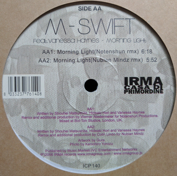 M-Swift Feat. Vanessa Haynes - Morning Light, Electronic, Garage House, House, 2006 - Irma CasaDiPrimordine, Italy, Vinyl 1x 