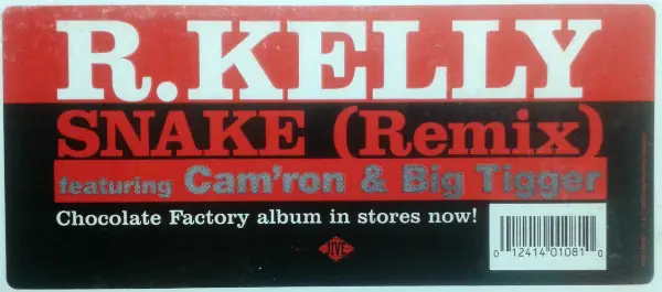 R. Kelly Featuring Cam'ron & Big Tigger - Snake (Remix), Hip Hop, Contemporary R&B, 2003 - Jive, Tavdash Records, US, Vinyl 1