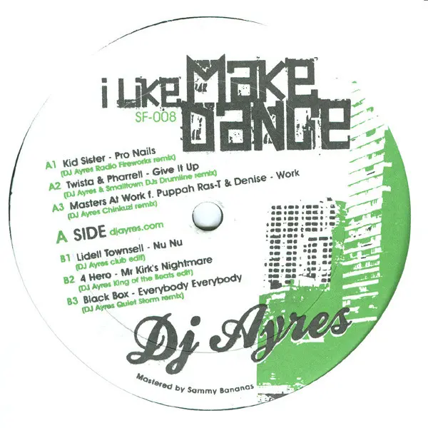 DJ Ayres - I Like Make Dance, Electronic, Hip Hop, Cut-up/DJ, House, 2008 - Smelly Fatso, US, Vinyl 1x 12", EP