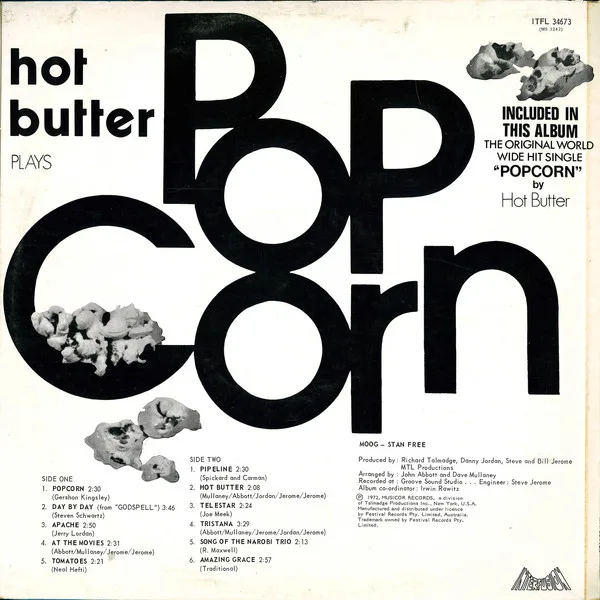 Album cover for Popcorn by Hot Butter