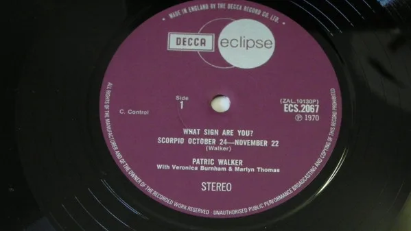 Album cover for What Sign Are You ? Scorpio 24th Oct-22nd Nov You And 1971 by Patric Walker