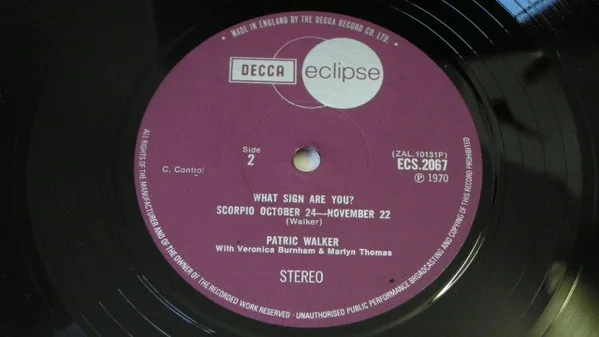 Album cover for What Sign Are You ? Scorpio 24th Oct-22nd Nov You And 1971 by Patric Walker