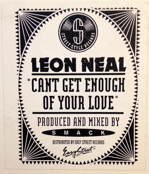 Leon Neal - Can't Get Enough Of Your Love, Electronic, Deep House, Garage House, 1992 - Street Style, US, Vinyl 1x 12", White
