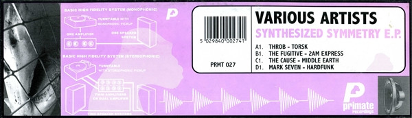 Various - Synthesized Symmetry E.P., Electronic, Techno, 1998 - Primate Recordings, UK, Vinyl 2x 12", 33 ⅓ RPM, EP