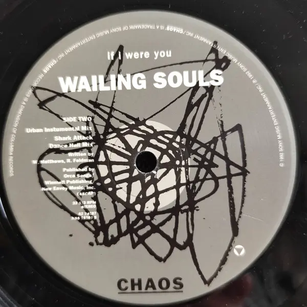 Wailing Souls - If I Were You, Electronic, Reggae, Downtempo, 1992 - Chaos Recordings, US, Vinyl 1x 12", 33 ⅓ RPM, Single