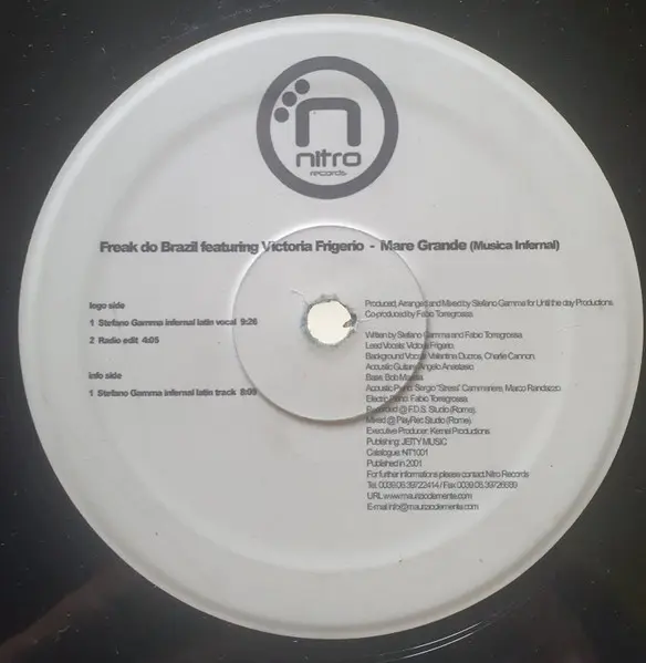 Freak Do Brazil Feat. Victoria Frigerio - Mare Grande (Musica Infernal), Electronic, Latin, 2001 - Nitro Records (Italy), Ita