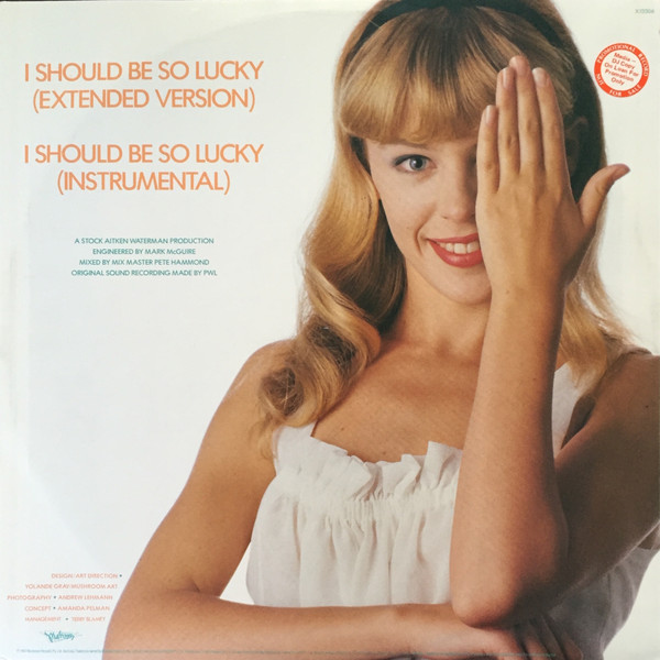 Kylie Minogue - I Should Be So Lucky, Electronic, Synth-pop, 1988 - Mushroom, Australia & New Zealand, Vinyl 1x 12", 45 RPM, 