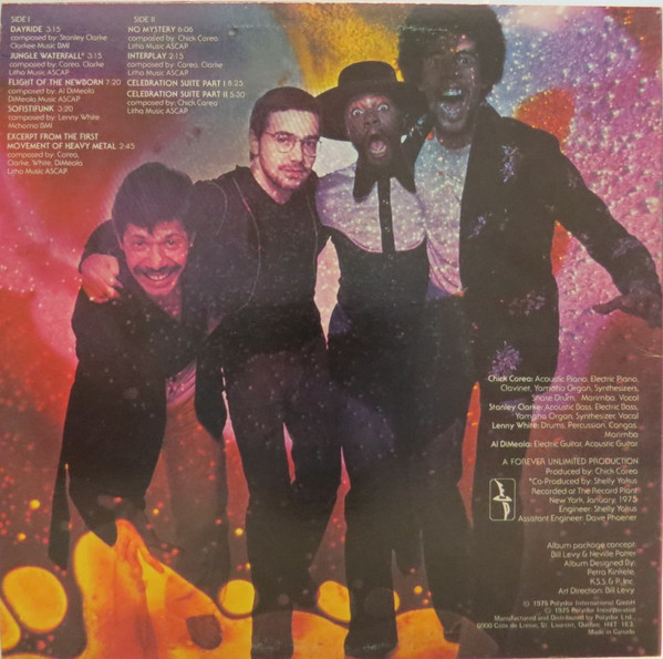 Return To Forever - No Mystery, Jazz, Rock, Fusion, 1975 - Polydor, Canada, Vinyl 1x LP, Album