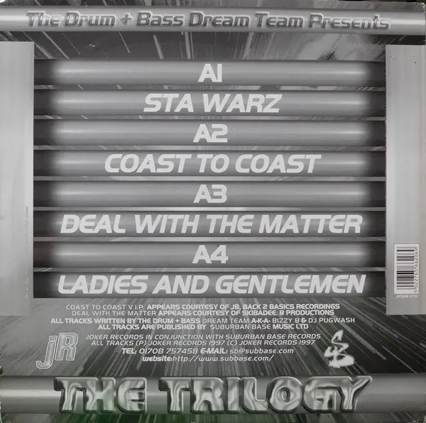 Dream Team, The - The Trilogy, Electronic, Drum n Bass, 1997 - Joker Records, Suburban Base Records, UK, Vinyl 2x 12"