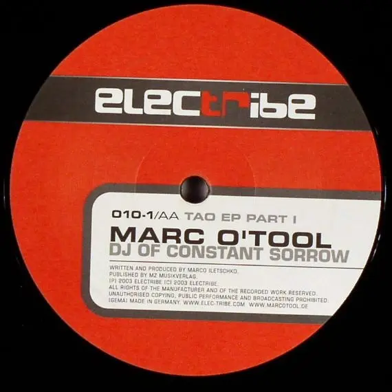 Marc O'Tool - Tao EP Part 1, Electronic, Progressive House, Progressive Trance, 2003 - Electribe, Germany, Vinyl 1x 12", 45 R