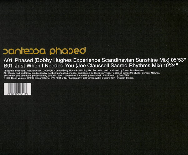 Album cover for Phased by Santessa