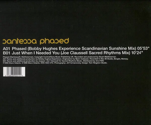 Album cover for Phased by Santessa