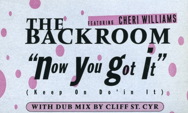 Back Room, The Featuring Cheri Williams - Now You Got It (Keep On Do'in It) - 1996 - Garage House - Strictly Rhythm - Vinyl 1