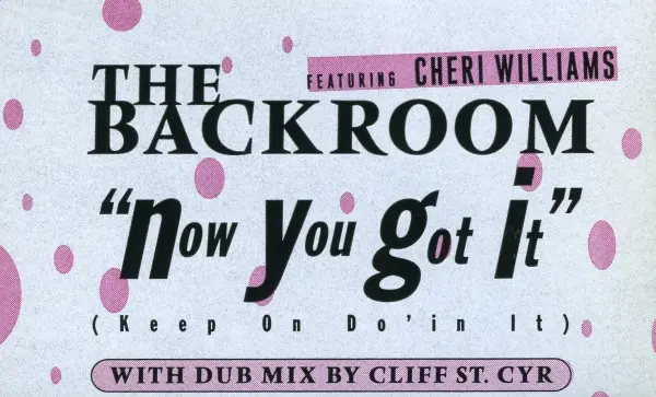 Back Room, The Featuring Cheri Williams - Now You Got It (Keep On Do'in It) - 1996 - Garage House - Strictly Rhythm - Vinyl 1