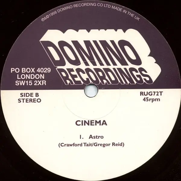 Cinema Recorded Music Library - P. Beretta (Parts 1 & 2) / Astro, Electronic, Abstract, Downtempo, 1998 - Domino, UK, Vinyl 1