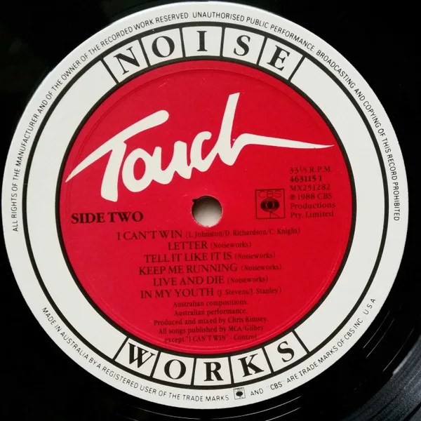 Album cover for Touch by Noiseworks