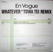 En Vogue - Whatever (Towa Tei Remix), Electronic, Funk / Soul, Drum n Bass, 1997 - Elektra, Japan, Vinyl 1x 12", 45 RPM, Prom