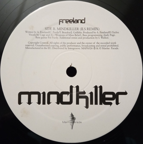 Adam Freeland - Mindkiller, Electronic, Breakbeat, 2004 - Marine Parade, UK, Vinyl 1x 12", 45 RPM