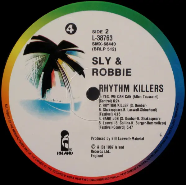 Sly & Robbie - Rhythm Killers, Electronic, Dub, 1987 - 4th & Broadway, Island Records, Australia & New Zealand, Vinyl 1x LP, 