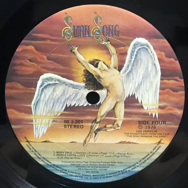 Led Zeppelin - The Soundtrack From The Film The Song Remains The Same, Rock, Hard Rock, Soundtrack, 1976 - Swan Song, Austral