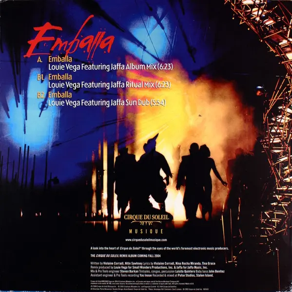 Album cover for Volume 4: Emballa (Louie Vega Featuring Jaffa Remixes) by Cirque Du Soleil