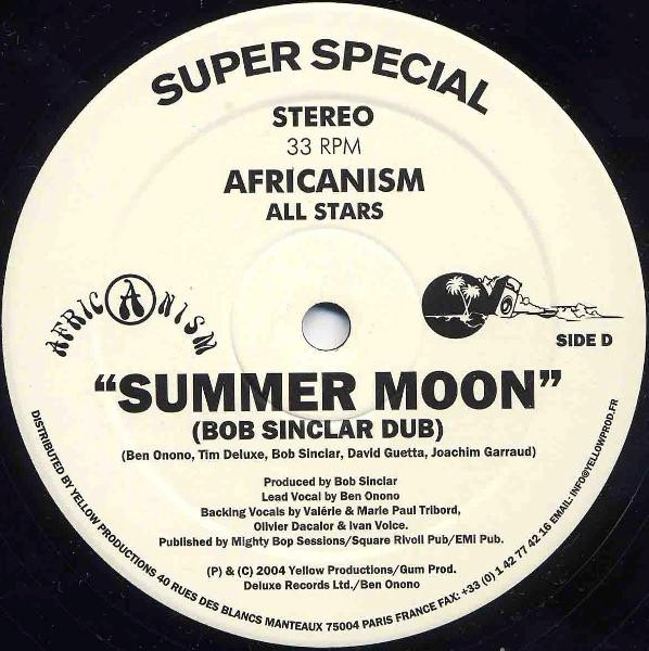 Africanism - Summer Moon, Electronic, House, Progressive House, Tribal House, 2005 - Yellow Productions, France, Vinyl 2x 12"
