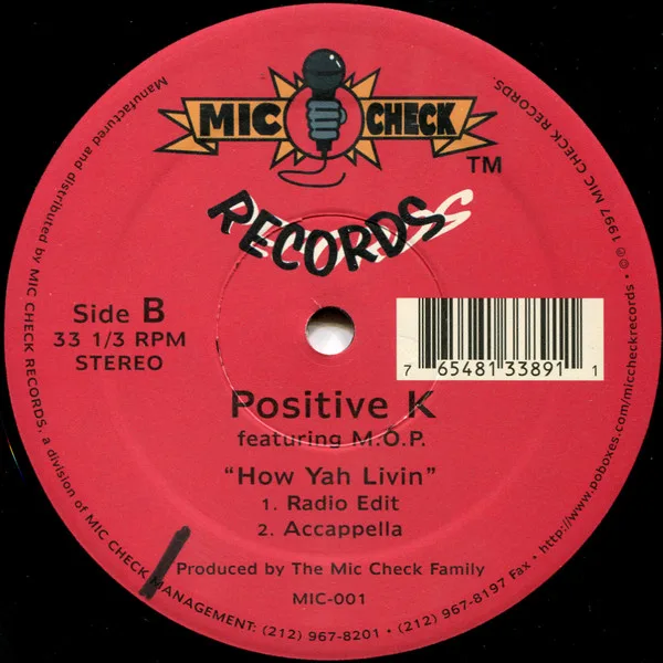 Album cover for How Yah Livin' by Positive K Featuring M.O.P.