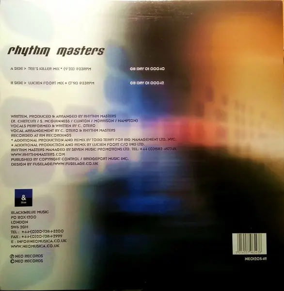 Rhythm Masters - Heavy Soul, Electronic, House, 2001 - Black & Blue, UK, Vinyl 1x 12"