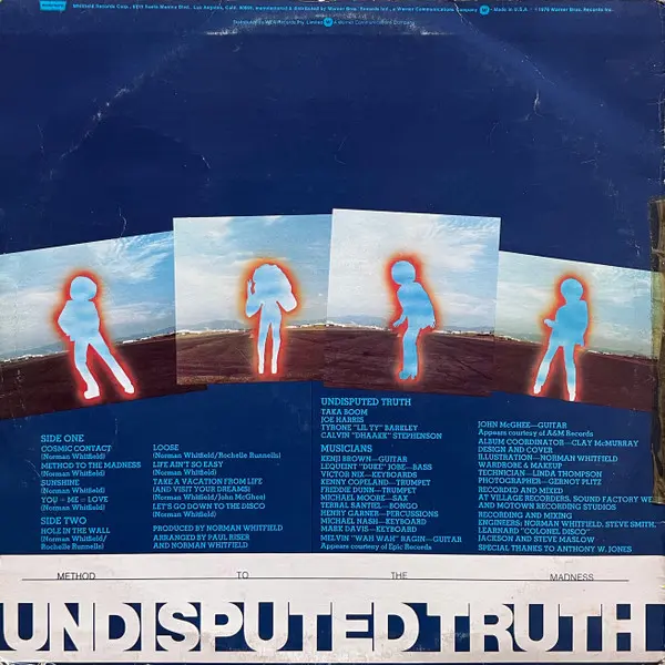 Undisputed Truth, The - Method To The Madness, Funk / Soul, Disco, Funk, 1977 - Warner Bros. Records, Whitfield Records, Aust