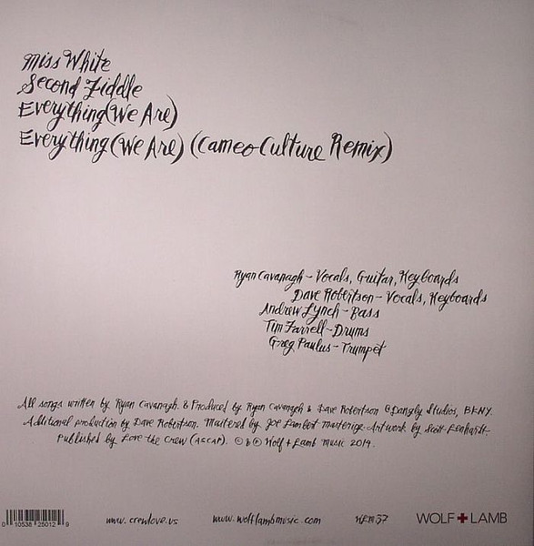 Slow Hands - Everything (We Are), Electronic, Pop, Indie Pop, Nu-Disco, 2014 - Wolf + Lamb Music, US, Vinyl 1x 12", 33 ⅓ RPM