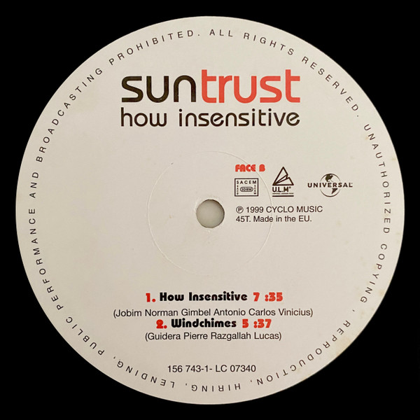 Suntrust - Red Trip EP, Electronic, Acid Jazz, Future Jazz, House, 2000 - Universal Records, Europe, Vinyl 1x 12"