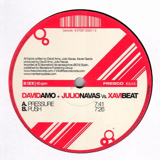 Album cover for Pressure / Push by David Amo & Julio Navas vs. Xavi Beat