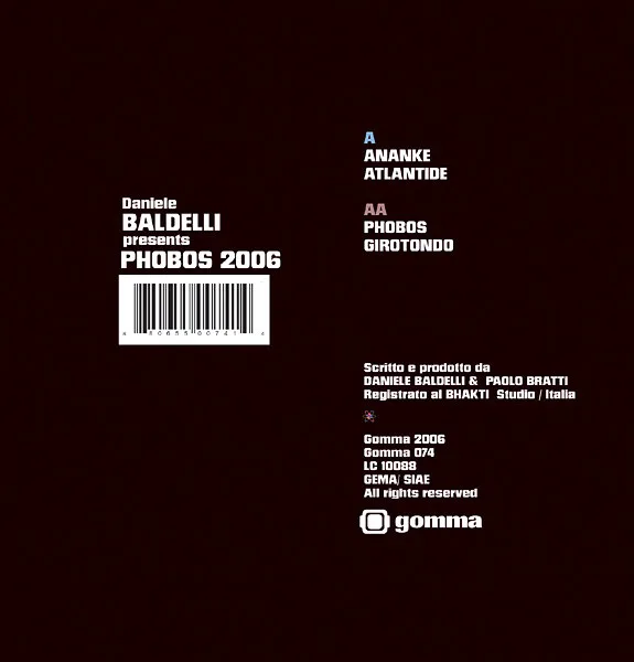 Album cover for Phobos 2006 by Daniele Baldelli