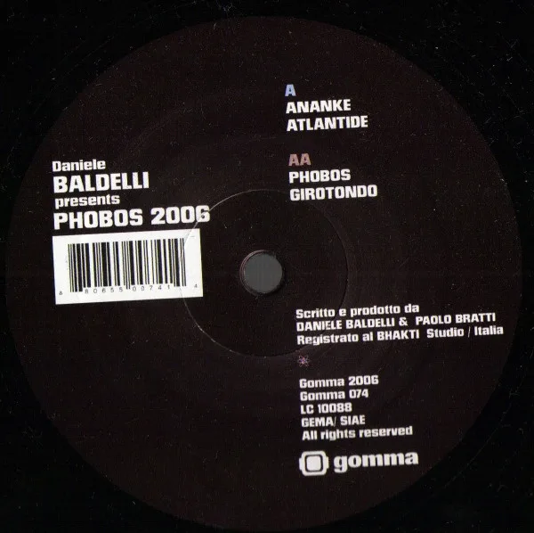 Album cover for Phobos 2006 by Daniele Baldelli