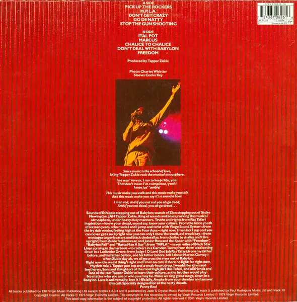 Tapper Zukie - MPLA, Reggae, Dancehall, Dub, Reggae, Roots Reggae, 2001 - Virgin, UK, Vinyl 1x LP, Album, Reissue