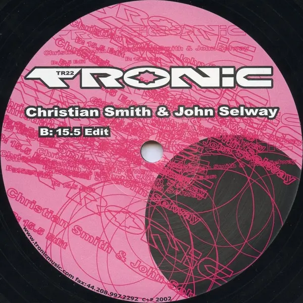 Christian Smith & John Selway - 15.5 Remake, Electronic, Techno, Tribal, 2002 - Tronic, Sweden, Vinyl 1x 12", 45 RPM